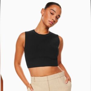 Aritzia Babaton Sculpt Knit Muscle Cropped Tank